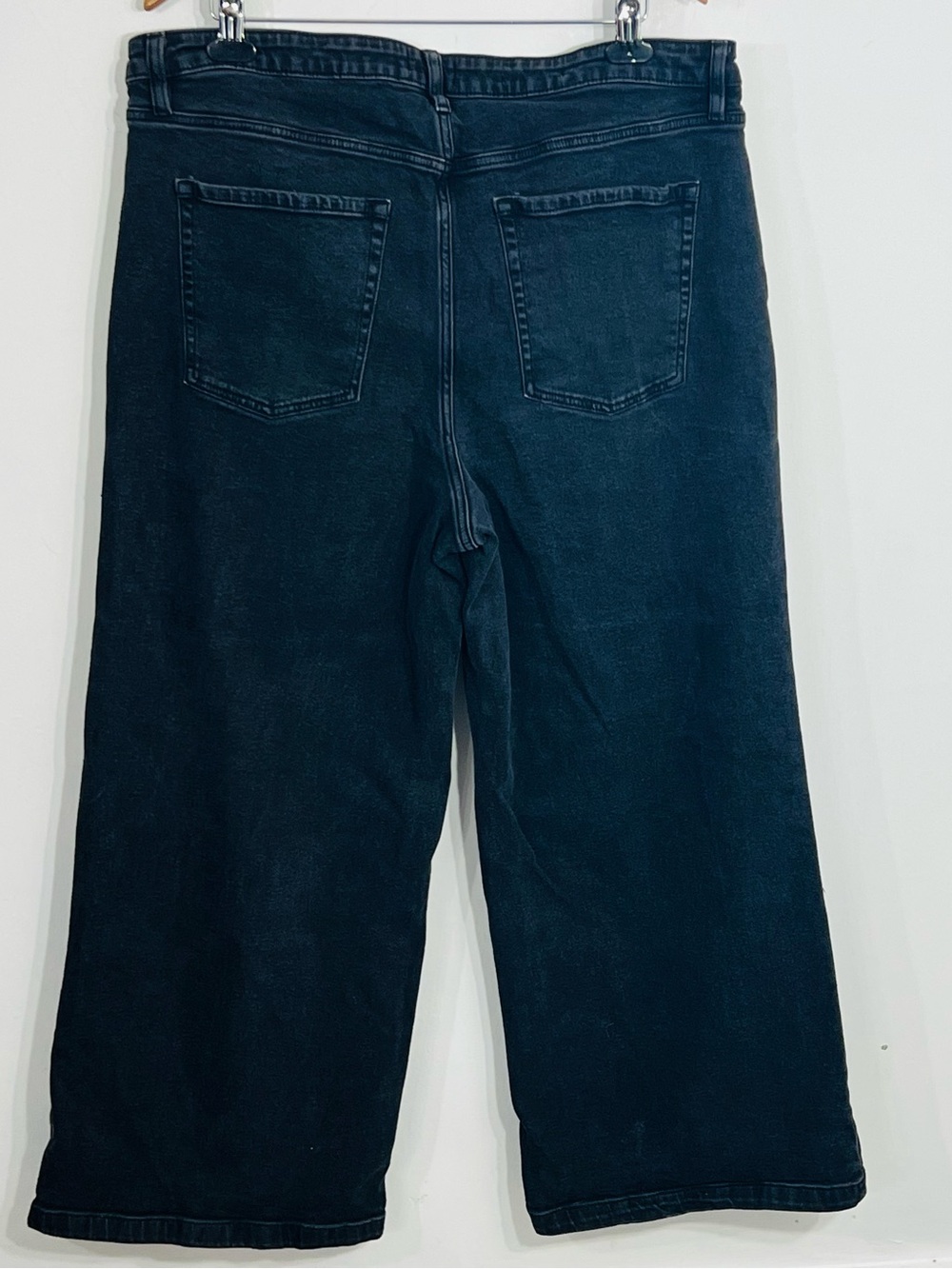 Ava & Viv Wide Leg Black Classic 5 Pocket Jeans High Rise Streetwear Size 18 - Picture 7 of 9